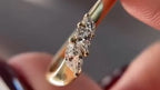Three Stone Wedding Ring - Lab Grown 14K Gold Marquise Diamond | Briza Jewel