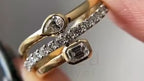 Toi Et Moi Moissanite Ring - Gold Emerald Cut | Briza Jewel