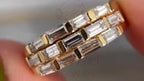 Gold Baguette Diamond Band - Lab Grown Ring | Briza Jewel