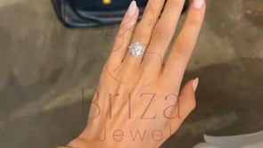 Halo Engagement Ring Oval - Moissanite | Briza Jewel