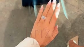 3 Stone Oval Engagement Ring - White Gold Diamond Three Stone | Briza Jewel