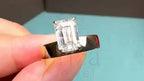 Lab Grown Engagement Ring - Emerald Cut Emerald Solitaire | Briza Jewel