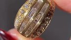 Yellow Gold Baguette Diamond Ring - 18K Yellow Gold Vintage | Briza Jewel