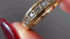 Gold Diamond Wedding Ring - 18K Gold Vintage | Briza Jewel