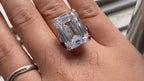 Emerald Cut Moissanite Ring | Briza Jewel