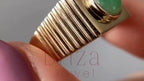 Green Jade Ring - Gold Vintage | Briza Jewel