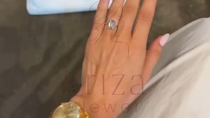 Emerald Cut Engagement Diamond Ring - Lab Grown Gold Minimalist | Briza Jewel