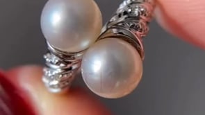 Pearl Silver Ring with Double Pearl Elegant Style | Briza Jewel