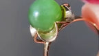 Green Jade Flower Ring - Vintage Style Ring | Briza Jewel