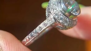 Halo Diamond Engagement Ring - Lab Grown Round Vintage | Briza Jewel