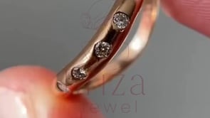 Wave Diamond Ring - Rose Gold | Briza Jewel