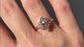 Floral Diamond Ring - Round Cluster | Briza Jewel
