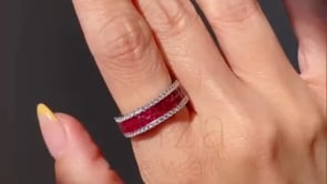 Ruby Wedding Band - Diamond Ring | Briza Jewel