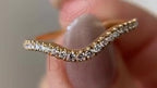 Chevron Diamond Wedding Band - Lab Grown Gold Ring | Briza Jewel