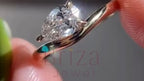 Pear Engagement Ring - Lab Grown Diamond Solitaire | Briza Jewel