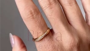 Pave Diamond Ring | Dainty Stackable Promise Ring | Briza Jewel