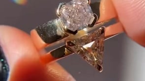 Toi et Moi Wedding Ring - 18K Yellow Gold Ring