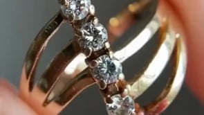 Split Shank Diamond Ring | Minimal Gold Statement Ring