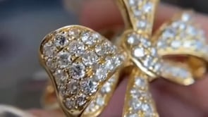Gold Diamond Bow Ring