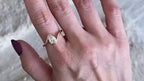 Pear Cut Diamond Ring – Modern Gold Engagement Bridal Ring