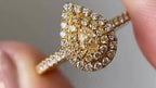 Pear Cut Diamond Halo Ring in Gold Luxury Engagement Ring