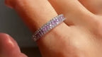Pink Sapphire Diamond Band