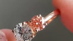 Two Stone Diamond Ring - Yellow Gold Toi et Moi Ring