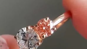 Two Stone Diamond Ring - Yellow Gold Toi et Moi Ring