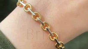 Gold Link Chain Bracelet - Oval Minimalist