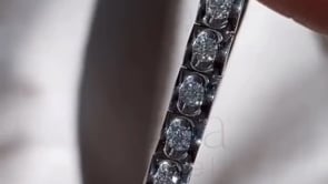 Round Diamond Tennis Bracelet - 18K White Gold