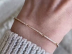 Diamond Bar Bracelet - Gold