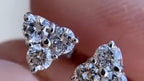 round diamond stud - White Gold Cluster Ring
