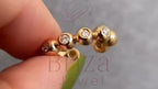 Bezel Set Diamond Earring - Lab Grown Gold Minimalist