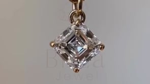 Asscher Cut Diamond Pendant - Lab Grown Gold Necklace