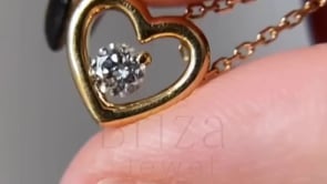 Heart Shape Diamond Pendant - Lab Grown Gold Minimalist Necklace