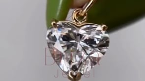 Gold Diamond Heart Pendant - Lab Grown Minimalist