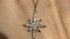 Diamond Star Pendant - Yellow Gold Necklace