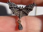 Diamond Bat Pendant - Necklace