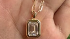 Emerald Cut Diamond Pendant