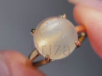 moonstone ring close-up showing soft iridescent stone detail