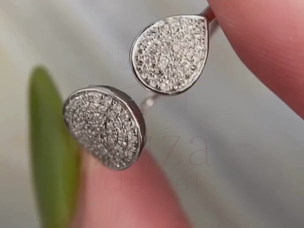 Open Diamond Band - White Gold Ring