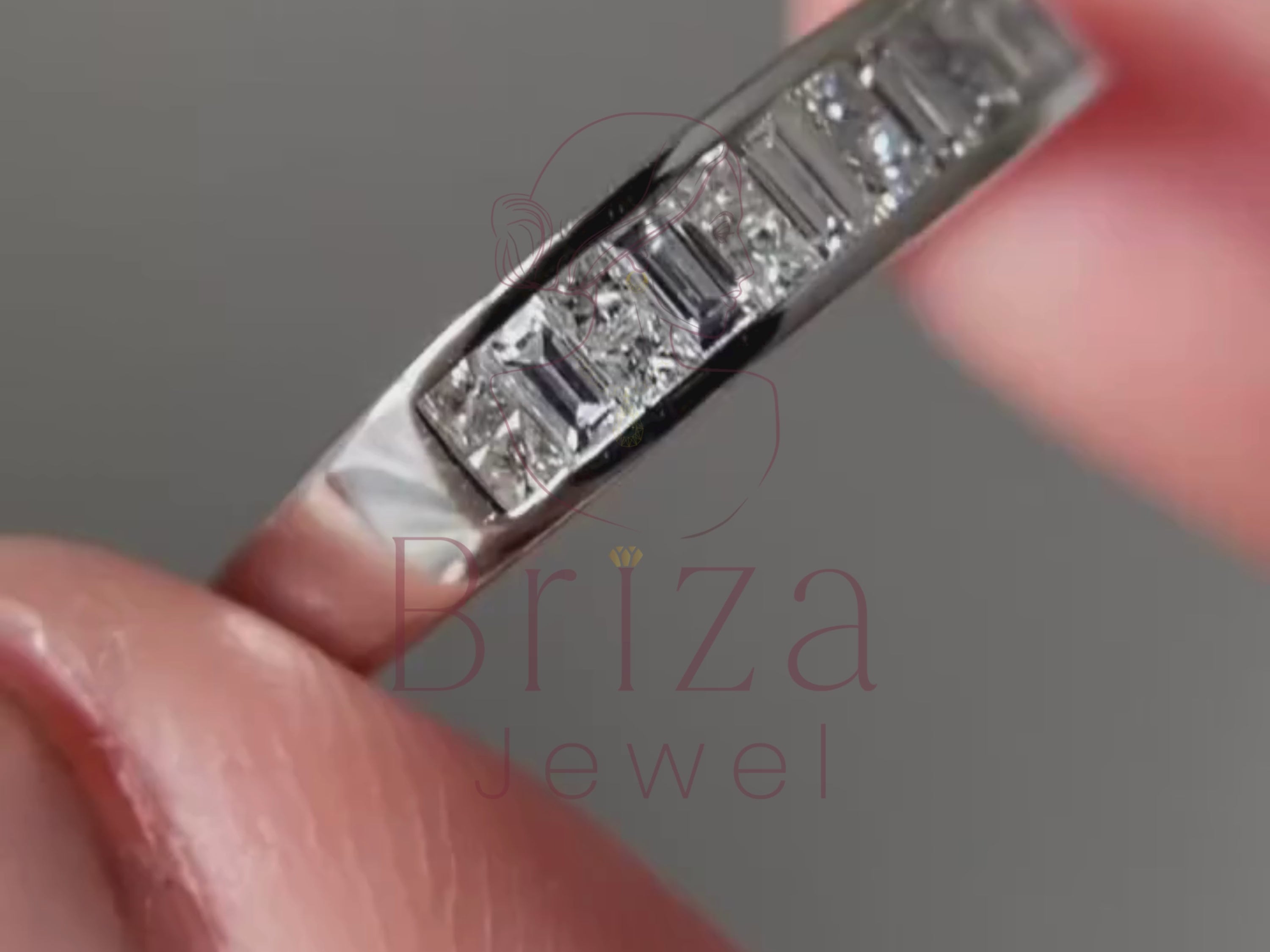Princess-Cut Diamond Eternity Ring Crafted in White Gold