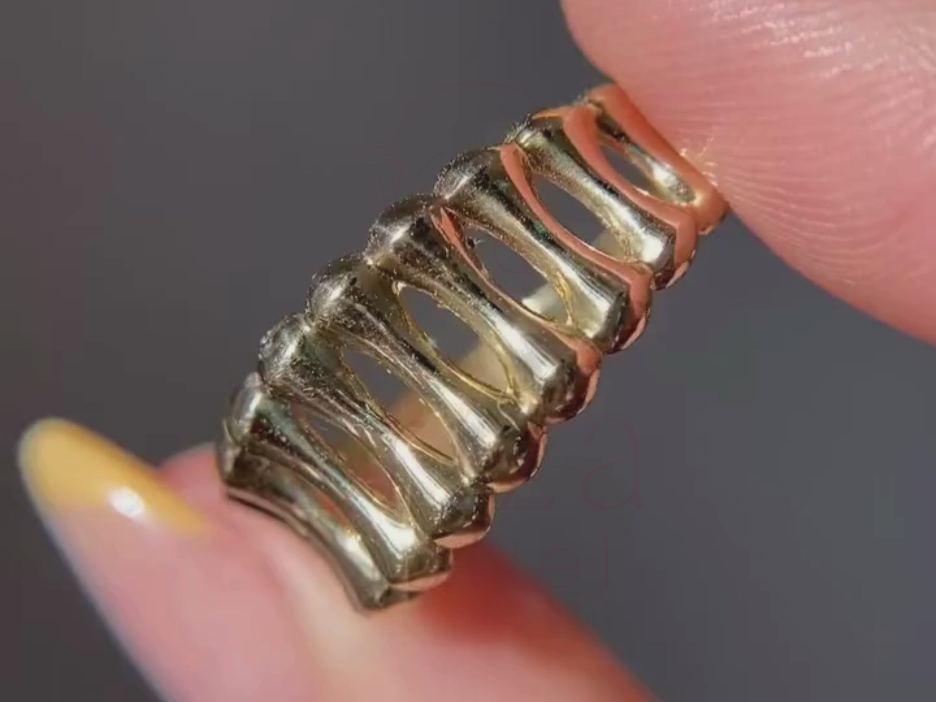 Wide Band | Bold Gold Statement Ring Modern Anniversary Style