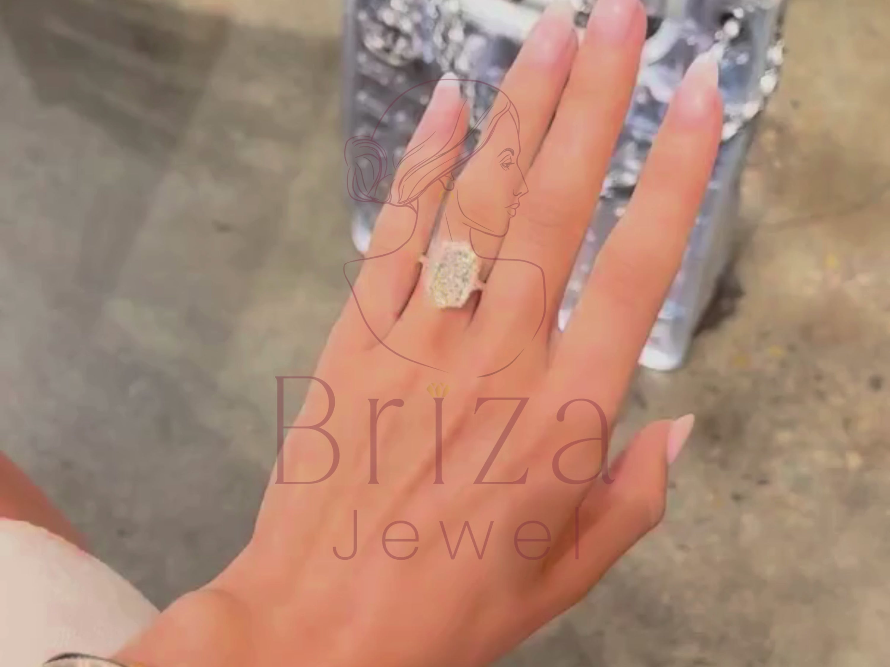 Radiant Cut Wedding Ring | Halo Lab Diamond Bridal Ring