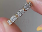 Cluster Wedding Band - Lab Grown Gold Diamond Ring