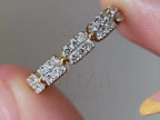 Cluster Wedding Band in Gold with Lab Grown Diamonds