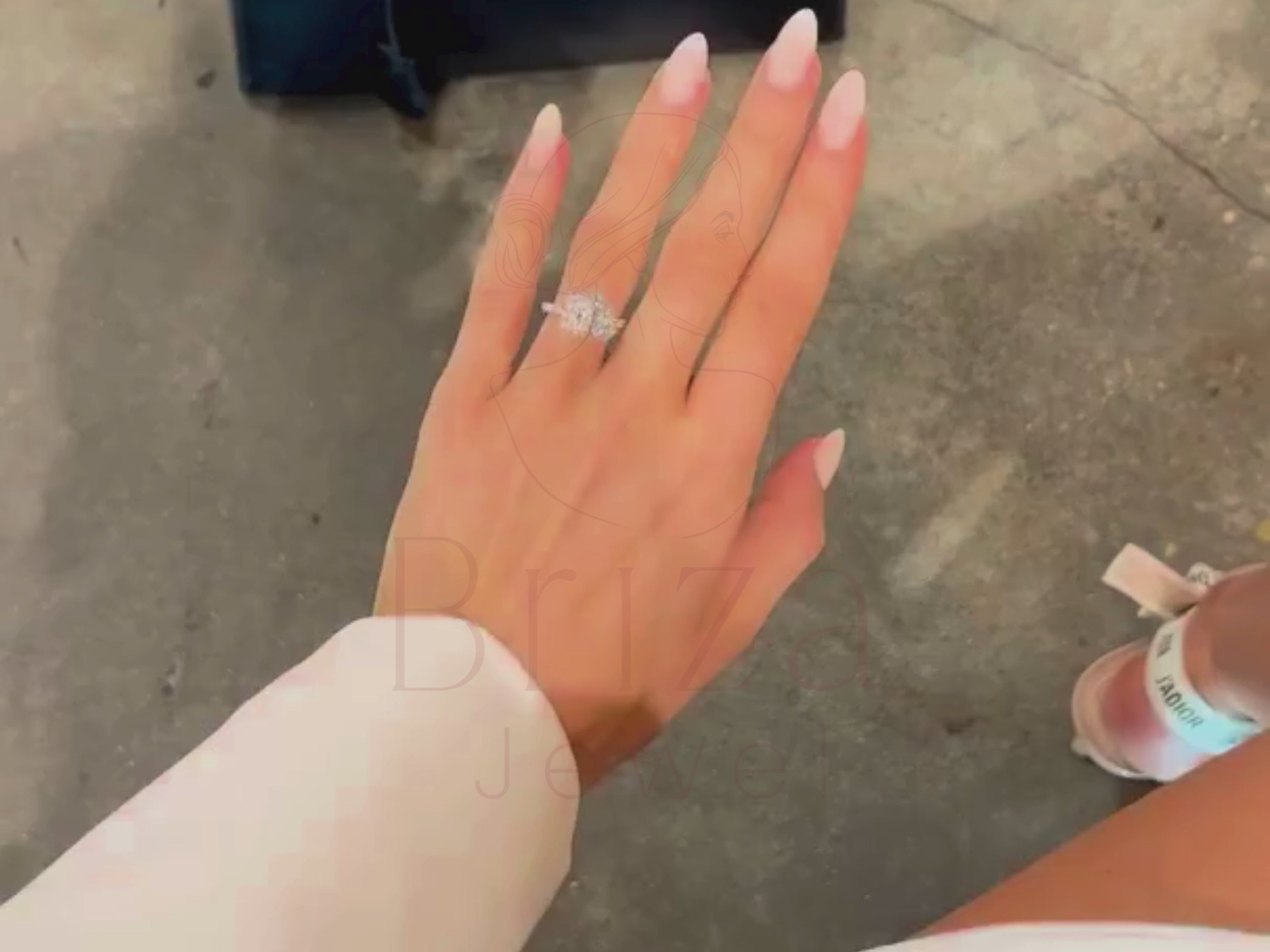 Mother Ring Two Stone | Toi et Moi Pear & Radiant Diamond Ring