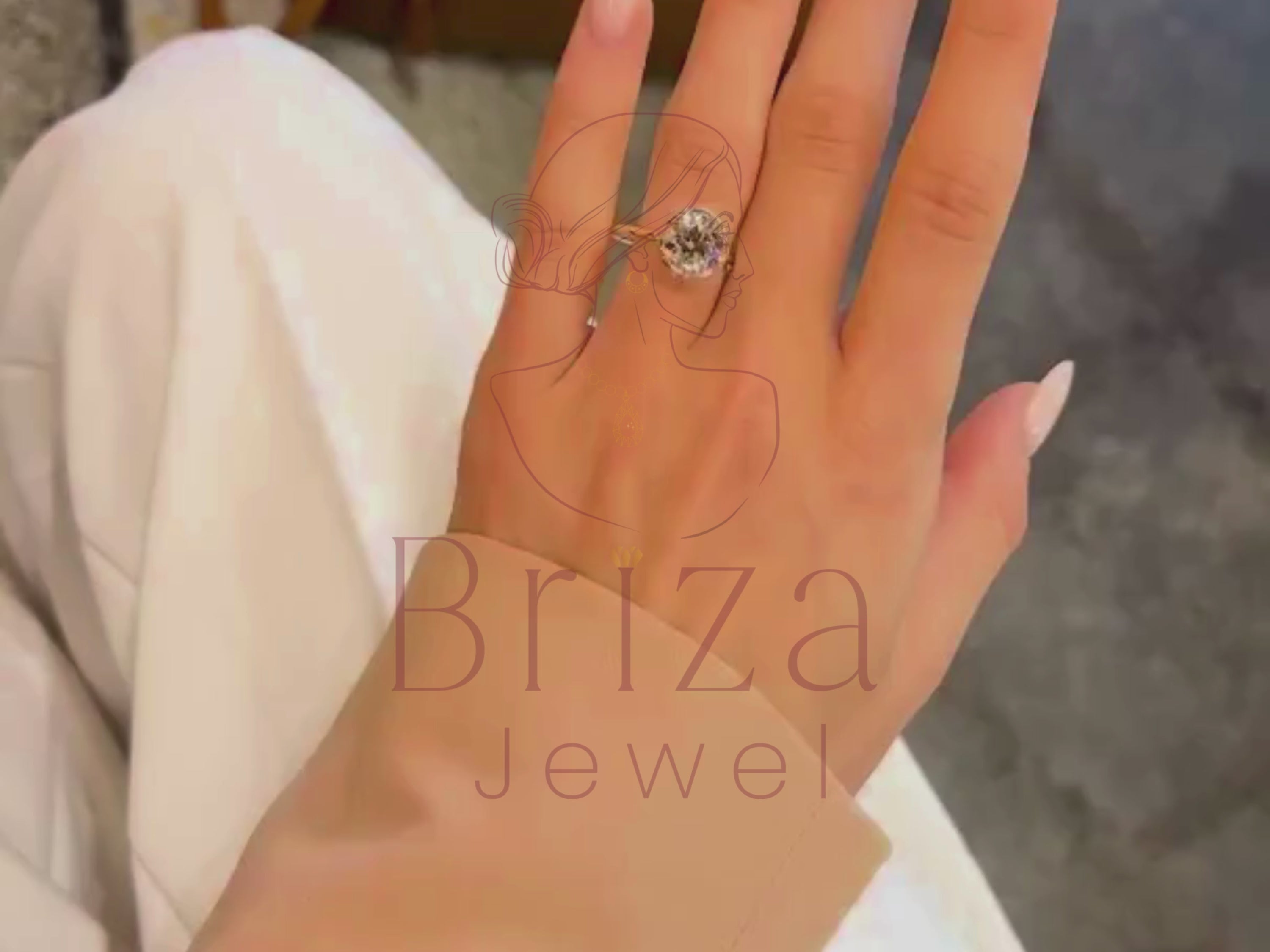 Bezel Round Diamond Ring | Minimalist Gold Engagement Ring