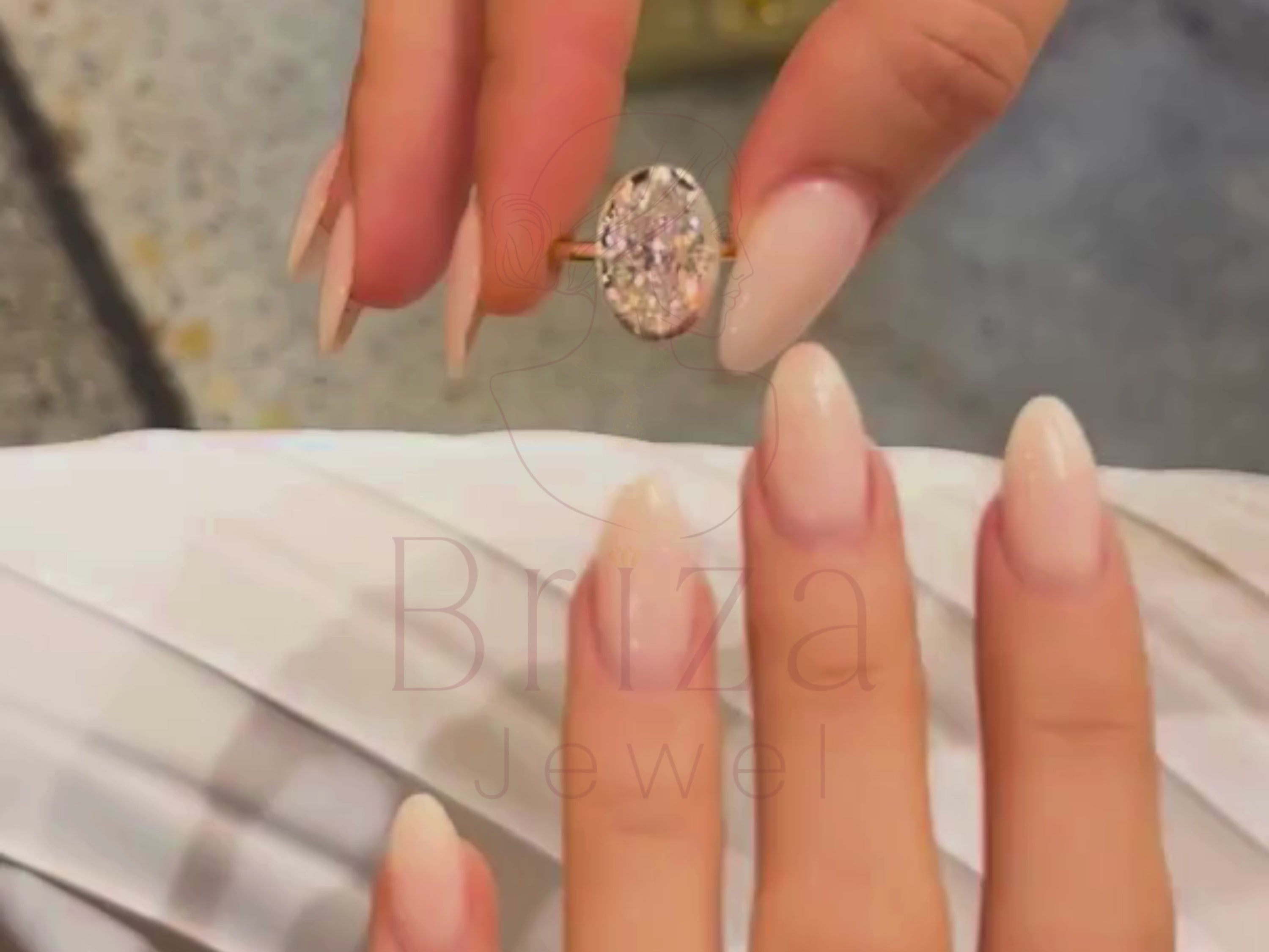 Oval Engagement Band | 4.50 CT Gold Solitaire Bridal Ring